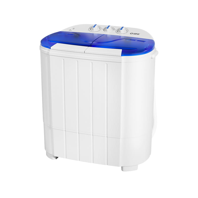 Wassen en drogen aparte wasmachine met dubbele kuip