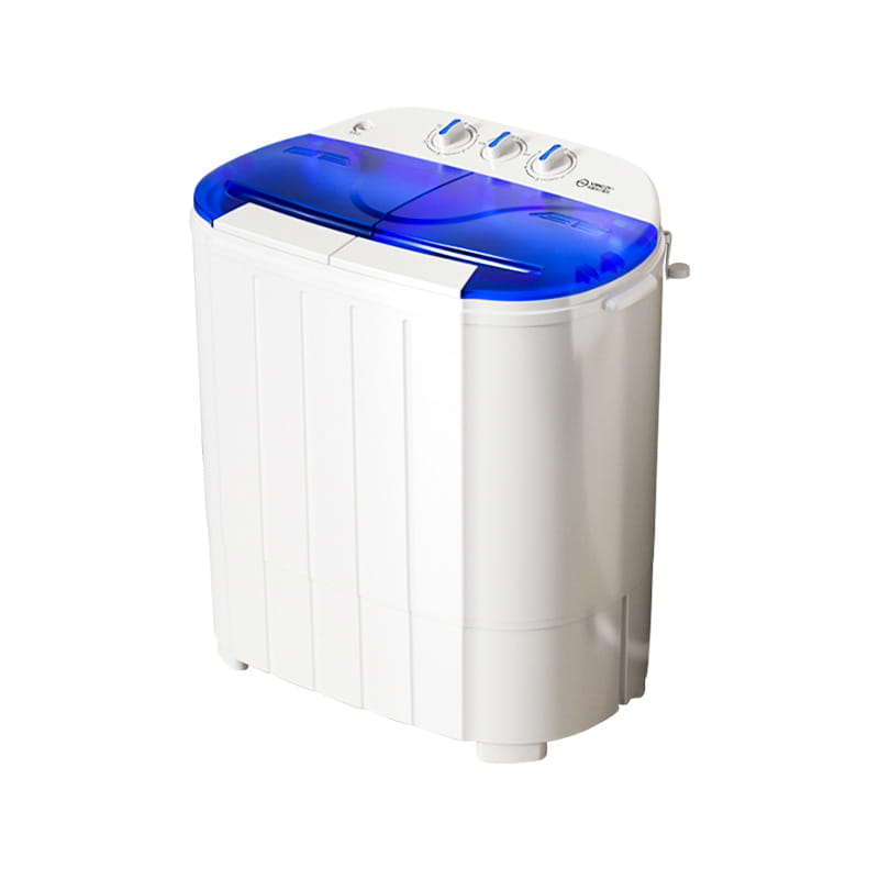 Wassen en drogen aparte wasmachine met dubbele kuip