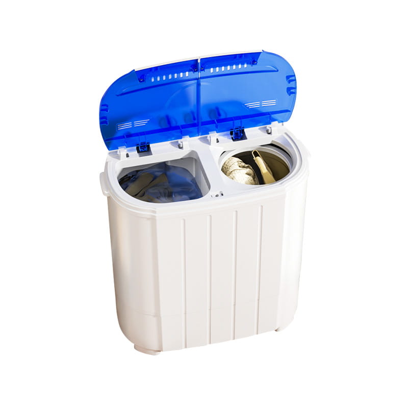 Wassen en drogen aparte wasmachine met dubbele kuip